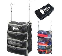 Pack Gear Organizer da appendere per bagaglio a mano, si adatta a qualsiasi bagaglio a mano, i nostri cubi da viaggio sono dotati di finestrelle in rete per facilitare la ricerca dei vestiti (nero, M)