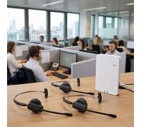 Pack Gigaset CH21D PRO x3 Con Gigaset N670 DECT IP Pack DECT professionale con 3 cuffie wireless CH21D PRO e sistema N670 DECT IP per comunicare in