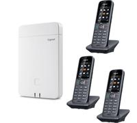 Pack Gigaset N670 DECT IP + 3 cordless S700H PRO Sistema telefonico con base VoIP DECT espandibile e 3 cordless DECT con Bluetooth, ideale per