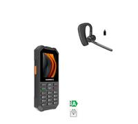 Pack Hammer 6 4G LTE + Cleyver Nomad UC Teléfono móvil 4G resistente, ideal para entornos extremos con auricular Bluetooth multipunto (30 m), ideales