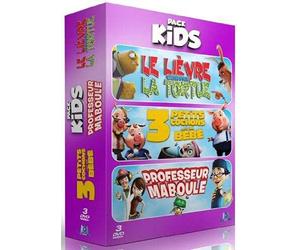 Pack kids : 3 cochons et un bébé ; le lièvre et la tortue ; professeur maboule