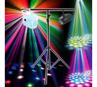 Pack Light effetti Derby 4 LED RGBW + Flash Small Airship + portico