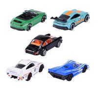 Pack Majorette 5 Macchinine Porsche Metallo 1/64 Porte Apribili