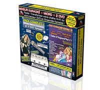 Pack Micro Karaoké KPM Mixeur + 2 DVD + Micro + Adaptateur RCA/HDMI + Câble HDMI 1.5M + DVD Tubes D'Aujourd'hui