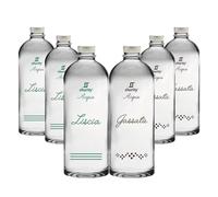 Pack Misto 6pz. - Bottiglie Personalizzate Trasparenti 75cl. con Tappo Argento Shurity Puffy