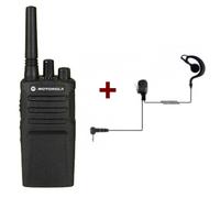 Pack Motorola XT420 + Auricolare con gancio Ricetrasmittente robusta per utilizzo intensivo, certificata IP55, ideale per attività all'aperto e grandi