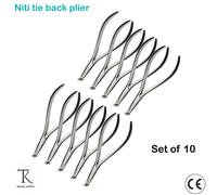 Pack Of 10 - DENTISTICO Ortodonzia Strumenti NITI Tie Back Hammer Head Plier New