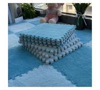 Pack Of 10 Interlocking Foam Carpet Tiles Multicolor 12x12 Inches(Dark Blue+light Blue)