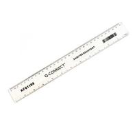 Pack of 100 Q-Connect 300mm Ruler Shatterproof clear rulers