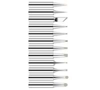 Pack of 12 900M T Copper Soldering Iron Tips Multiple Size Optimized Heat Distribution Suitable for 936 Welding Stations Internal Heating Soldering Tips Fast Heating