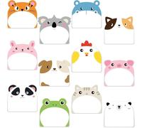Pack of 12 Multipurpose Pet Shaped Design Adhesive Sticky Notes Reusable Selves Stick Memo Sheets for Office and School Multipurpose Memo Pad Adhesive Notes