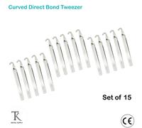 Pack Of 15 - Ortodonzia Pinzette per Attacchi DIRECT BOND BRACKET TWEEZER Curved
