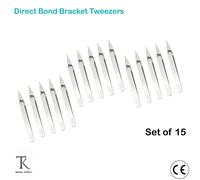 Pack Of 15 - Ortodonzia Strumenti Pinzette per Attacchi DIRECT BOND BRACKET New
