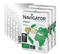 Pack of 1500 Sheets Navigator Universal A4 80gsm + 60 Plastic Multi-Punched Pockets, A4 Paper Sheets - Ofituria (1500 Sheets + 60 Pockets)
