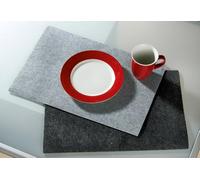 Pack of 16 Placemat, rectangular, Felt, light gray, PU 16, L. 30 cm, W. 45 cm