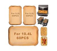 Pack of 180 Baking Paper for Hot Air Fryer Ninja AF500EU AF500EUCP, Cecotec 9000, Rectangu