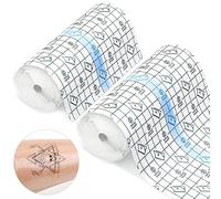 Pack of 2 Benda Trasparente Impermeabile Pellicola Tattoo15cm*2m Bandage Adesivi Per Riparazioni Pelle Guarendo Rotolo di Pellicola Per Aftercare Tatuaggi Bendaggio Post-Trattamento Ferita Fixer