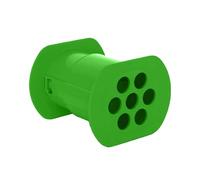 Pack of 2 Hot Dog Maker with 7 Holes Quick And Even Making for Homemade Sausages Stampi da Forno in Silicone (Green, 13.3x10x9cm)