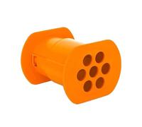 Pack of 2 Hot Dog Maker with 7 Holes Quick And Even Making for Homemade Sausages Stampi da Forno in Silicone (Orange, 13.3x10x9cm)