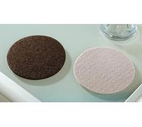 Pack of 24 Coaster, round, Felt, dark brown, PU 24, D. 10 cm