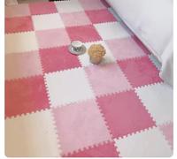 Pack of 28 Puzzle Carpet Play Mat Multicolor 30x30x1cm(White Pink Rose Red)