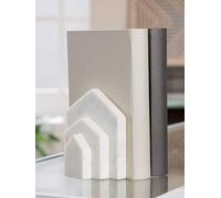 Pack of 4 Bookends, House, Marble, cream, white, PU 4, L. 5 cm, W. 11 cm, H. 12 cm