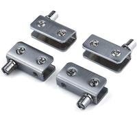 Pack-Of-4 Cerniere per Porte in Vetro Cerniera a 90 °, Vetro Senza Perforazione,