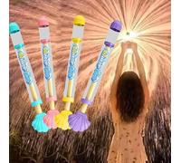 Pack of 4 fuochi d'artificio Pistola ad acqua Toy, Romantic Fireworks Water Gun for Couples, Spray Beach Toys High Pressure Water Squirter In Fireworks Style for Bathing, piscina, feste (E)
