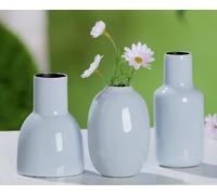 Pack of 6 Decorative vase, small, Metal, blue, PU 6, Assorted 3 times, L. 7 cm, W. 8 cm, H. 12 cm