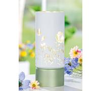 Pack of 6 Lantern (LED), Glass, green, white, PU 6, H. 20 cm, D. 8 cm