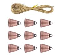 Pack Of 9 Old Iron Christmas Carillons Includes 5M Hanging Rope For Holiday Garnishes Gathering Pet Addons Celebratory Pet Addition Bells