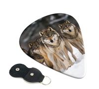 Pack Of Wolves_75800150 - Confezione da 6 plettri per chitarra, 0,46 mm, 0,71 mm, 0,96 mm, adatti per chitarra e ukulele