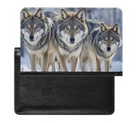 Pack of Wolves - Custodia per passaporto, carta d'identità, da viaggio, unisex, per adulti, impermeabile