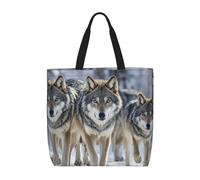Pack Of Wolves Sacchetto Della Spesa Pieghevole Borsa Da Spiaggia Impermeabile Tote Per Casa Viaggi Lavoro