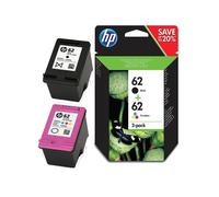 HP Confezione da 2 cartucce originali di inchiostro nero/tricromia 62