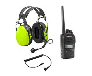 Pack Peltor CH3 + Walkie talkie Dynascan R58 Pack composto da un walkie-talkie Dynascan R-58 e da cuffie 3M Peltor CH-3 con cavo FLEX incluso.