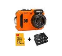 Kodak PIXPRO WPZ2 (Orange) Limited Edition + MicroSD 16GB + Batteria Aggiuntiva