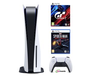 Pack PS5 & Gran Turismo 7, Spider-man: Miles Morales, God of War - Console di gioco Playstation 5 (Standard) - Nouvo