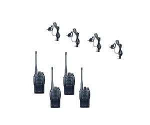 Pack quartetto Midland G10 Pro + 4 microfoni BA21 Pack di quattro Midland senza licenza con 4 microfoni con PTT: comunicazione chiara, robusta e