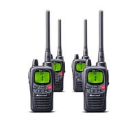 Pack Quartetto Midland G9 Pro Pack di 4 walkie-talkie con doppio pulsante PTT, perfetti per comunicare in coppia in modo 100% gratuito e illimitato!