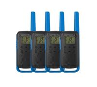Pack quartetto Motorola Talkabout T62 (2x coppie) - Blu Pacchetto quartetto di walkie talkie ad uso gratuito, ideale per le attività all'aria