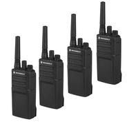 Pack Quartetto Motorola XT420 Pack da 4 ricetrasmittenti robuste, perfette per attività all'aria aperta e grandi ambienti industriali e professionali.
