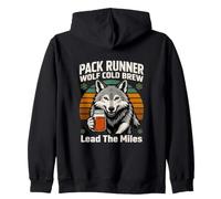 Pack Runner Wolf Cold Brew Lead The Miles Felpa con Cappuccio