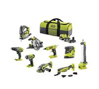 RYOBI - Combo 9 strumenti - 1 batteria 5.0Ah - 1 batteria 2.0Ah - 1 caricatore - R18CK9-252S