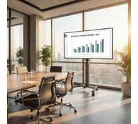 Pack schermo 4K LG 55UH7N-E 55'' + supporto da pavimento Neomounts Soluzione mobile per la segnaletica professionale in interni, con schermo LG 4K