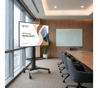 Pack schermo 4K Samsung QBC 65'' + supporto mobile Vision VFM-F22 Soluzione professionale per digital signage con schermo 4K Samsung da 65'' con