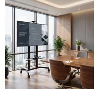 Pack schermo 4K Samsung QBC 75'' + supporto mobile Vision VFM-F26 Soluzione dedicata al digital signage 16/7 in ambiente professionale, con schermo 4K