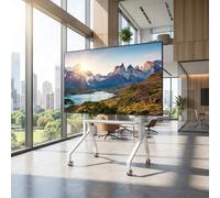 Pack schermo gigante 4K Samsung QE98C 98'' + supporto da pavimento Neomounts Soluzione mobile per la visualizzazione dinamica professionale in grande