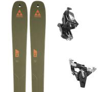 Pack sci alpinismo Fischer Transalp 98 Cti 25 + Attacchi Sci - Grigio / Verde / Arancione - Größe 176 - 2025