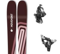 Pack sci alpinismo Movement Session 90 W Burgundy 25 + Attacchi Sci - Rosso / Bianco / Rosa - Größe 154 - 2025